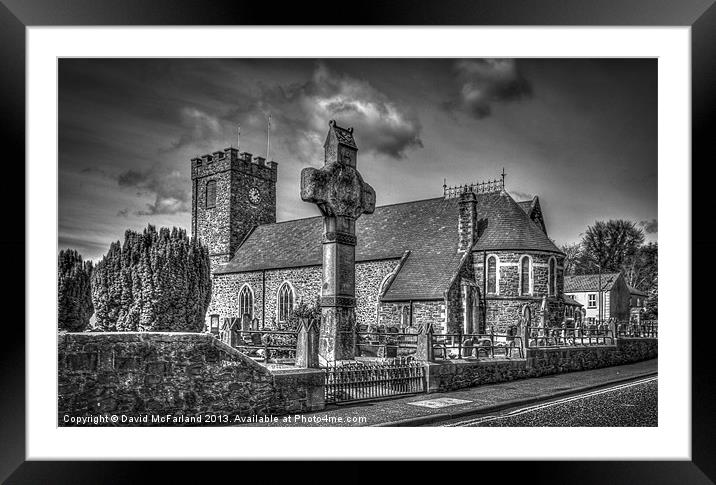 The Cathedral at Dromore Framed Mounted Print by David McFarland