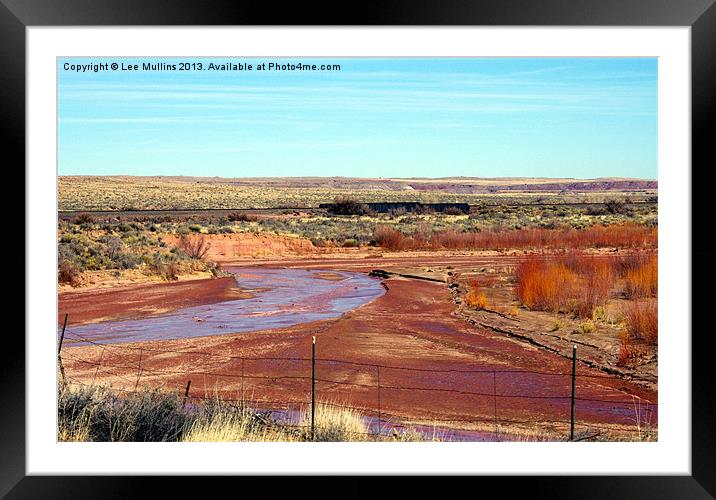 The red river Framed Mounted Print by Lee Mullins