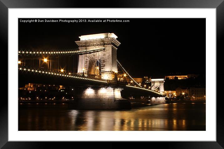 Széchenyi Chain Bridge Framed Mounted Print by Dan Davidson