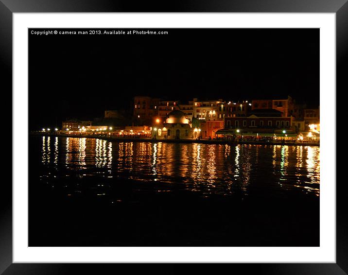 Night lights Framed Mounted Print by camera man
