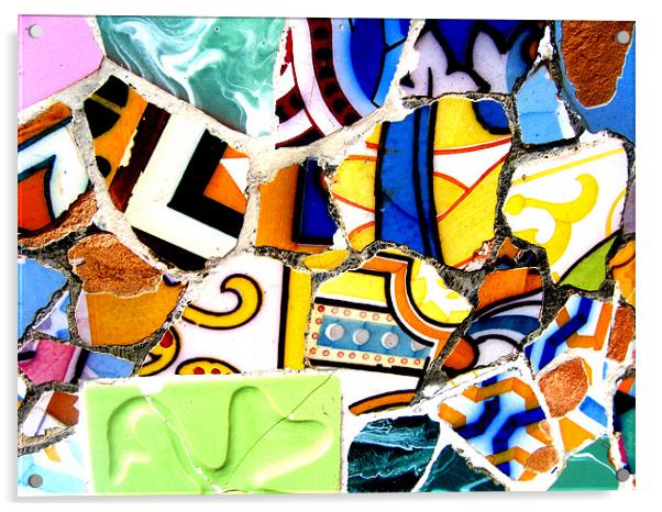 Gaudi Tiles Acrylic by Westley Grant