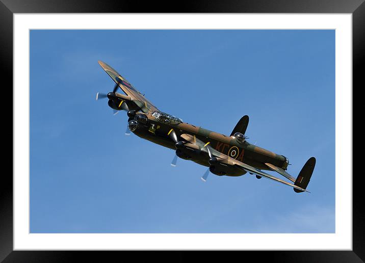 Lancaster Bomber Banking Framed Mounted Print by Oxon Images