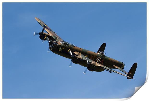 Lancaster Bomber Banking Print by Oxon Images