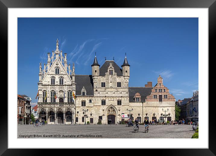 The Town Hall, Mechelen, Belgium Framed Mounted Print by Ann Garrett