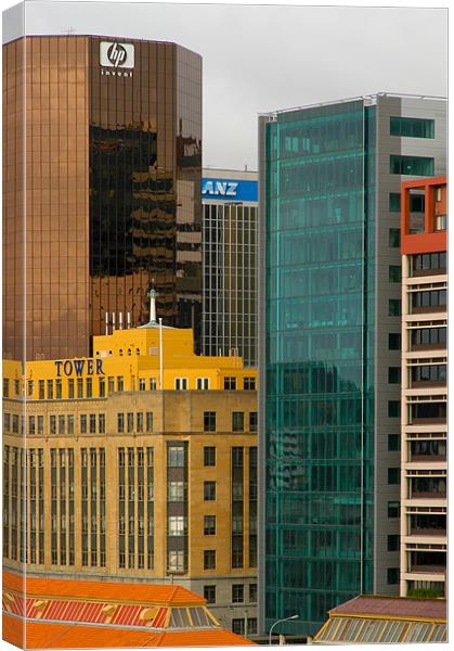 Seafront Offices, Auckland, New Zealand Canvas Print by Mark Llewellyn
