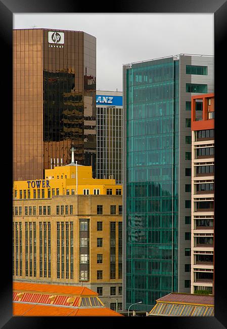 Seafront Offices, Auckland, New Zealand Framed Print by Mark Llewellyn