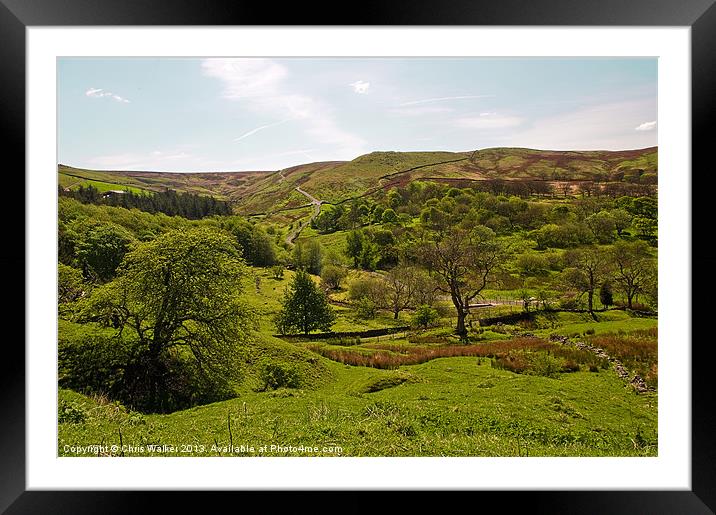 Lancashire Hills Framed Mounted Print by Chris Walker