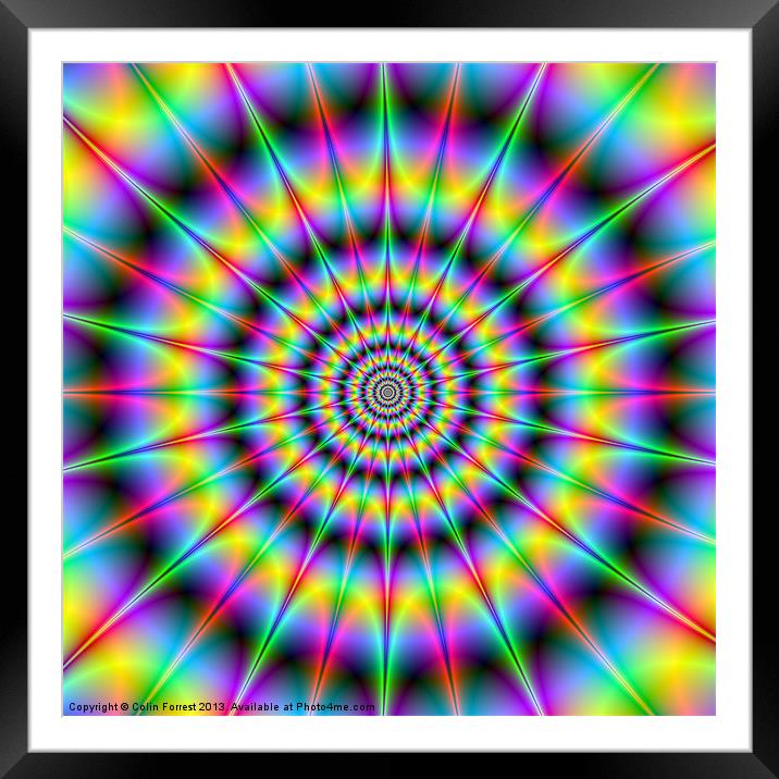 Spiked Psychedelic Rings Framed Mounted Print by Colin Forrest