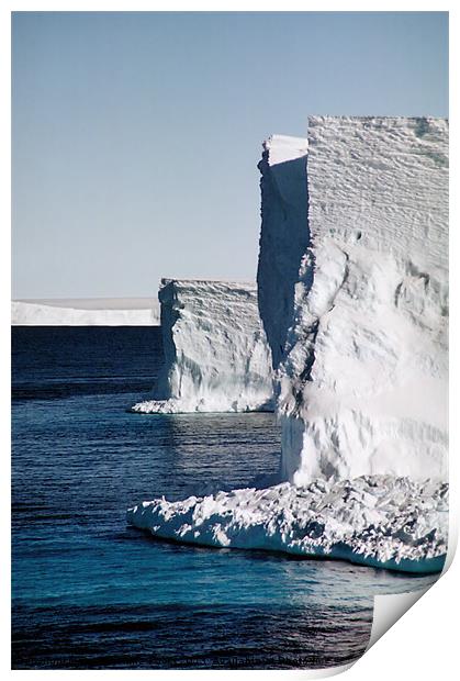 Drygalski Ice Tongue Ross Sea Antarctica Print by Carole-Anne Fooks