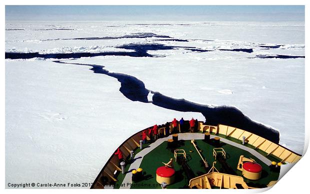 Ice Breaking in the Ross Sea Print by Carole-Anne Fooks