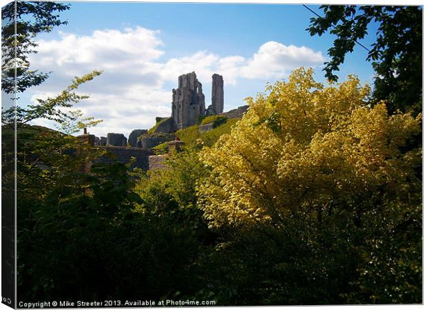Corfe Castle 2 Canvas Print by Mike Streeter