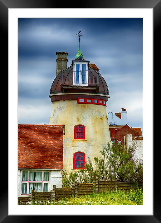 Fort Green Windmill A Coastal Retreat Framed Mounted Print by Chris Thaxter