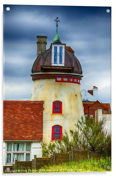 Fort Green Windmill A Coastal Retreat Acrylic by Chris Thaxter