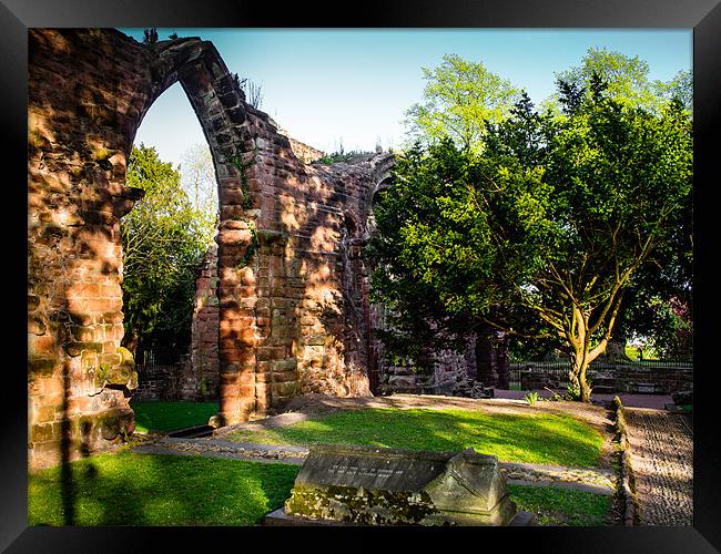 Abbey Ruins, Chester, England, UK Framed Print by Mark Llewellyn