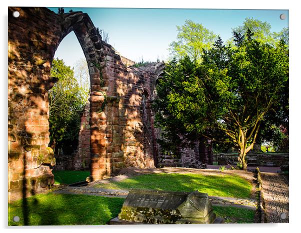 Abbey Ruins, Chester, England, UK Acrylic by Mark Llewellyn