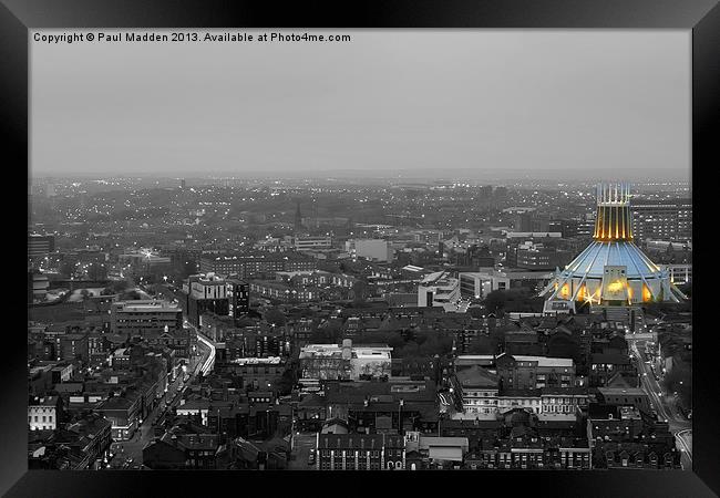 Illuminated Metropolitan Cathedral Framed Print by Paul Madden
