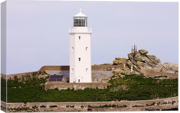 Godrevy Lighthouse close view Canvas Print by Marilyn PARKER