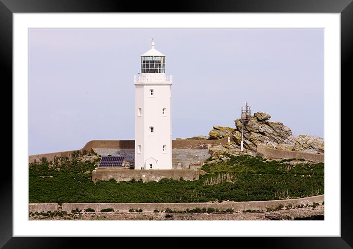 Godrevy Lighthouse close view Framed Mounted Print by Marilyn PARKER