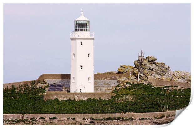 Godrevy Lighthouse close view Print by Marilyn PARKER