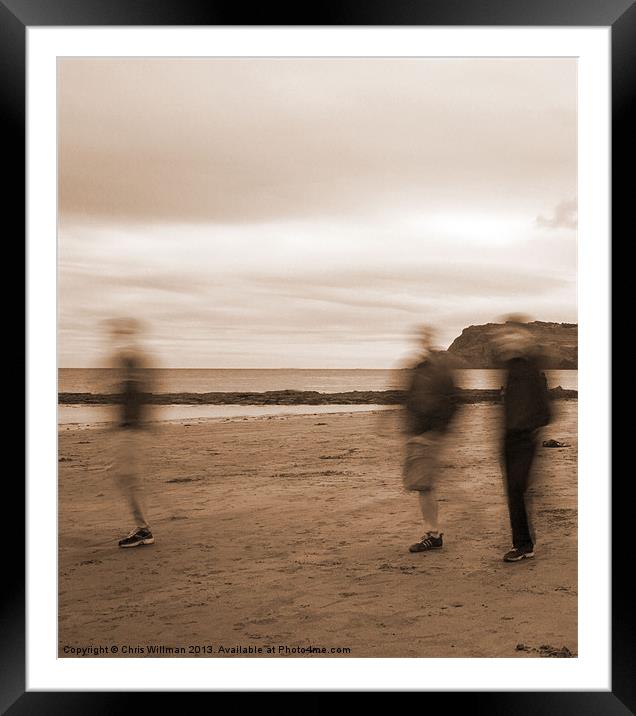 A Walk On The Beach Framed Mounted Print by Chris Willman