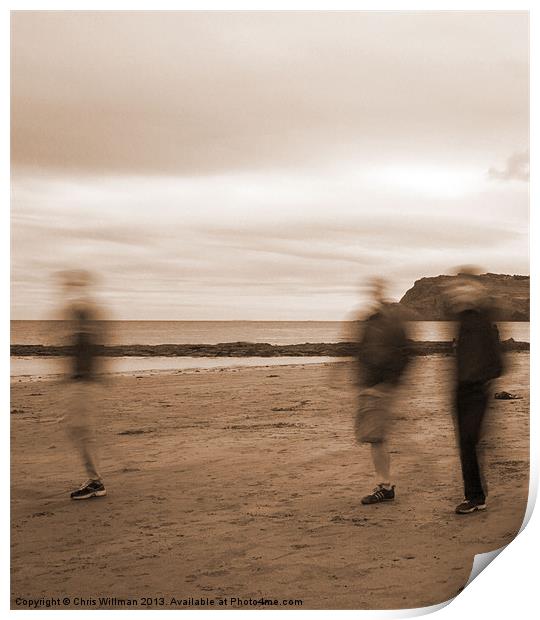 A Walk On The Beach Print by Chris Willman
