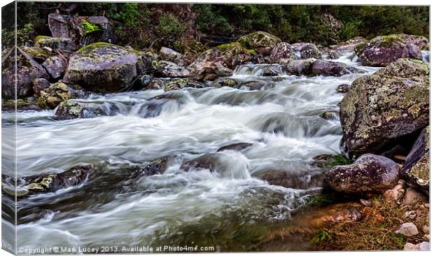 Trickle to a Torrent Canvas Print by Mark Lucey