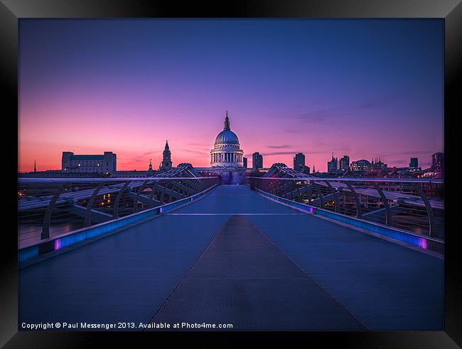 Millennium Bridge London Framed Print by Paul Messenger