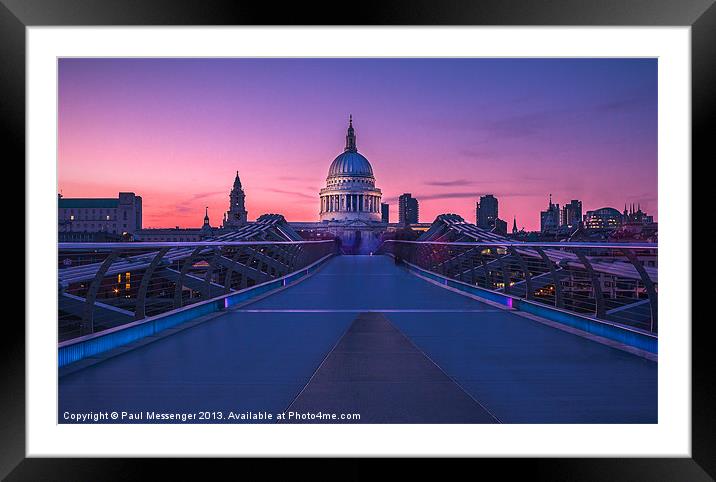 Millennium Bridge, London Framed Mounted Print by Paul Messenger