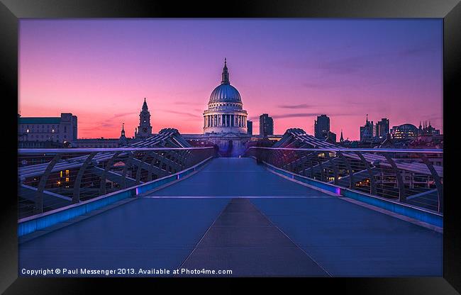 Millennium Bridge, London Framed Print by Paul Messenger