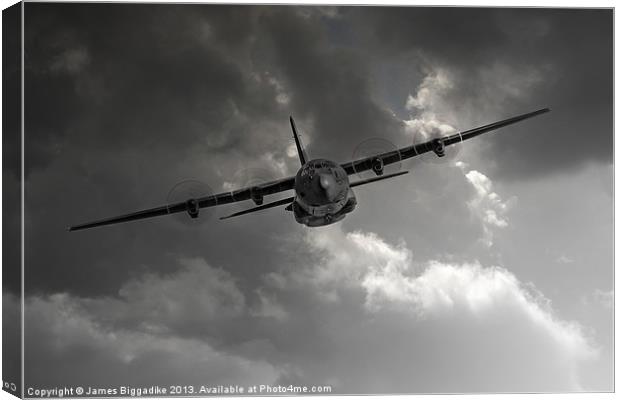 RAF C-130 Transport Canvas Print by J Biggadike