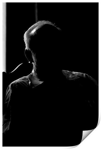 Silhouette of a senior man Print by Arfabita  