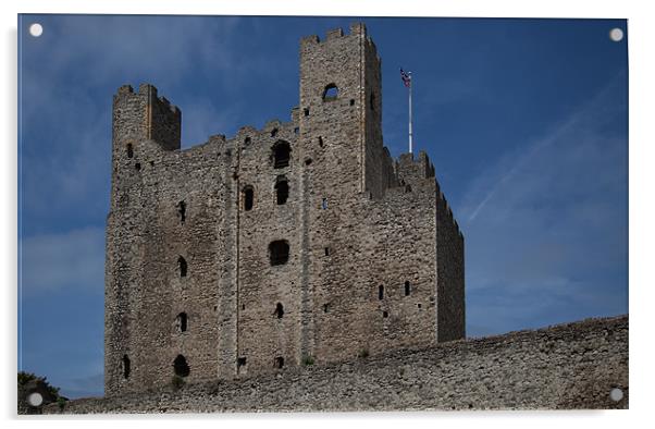 Rochester Castle Keep Acrylic by Nigel Jones
