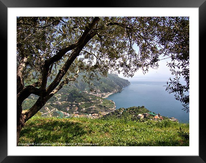 View from Ravello, Italy Framed Mounted Print by Lucy Antony