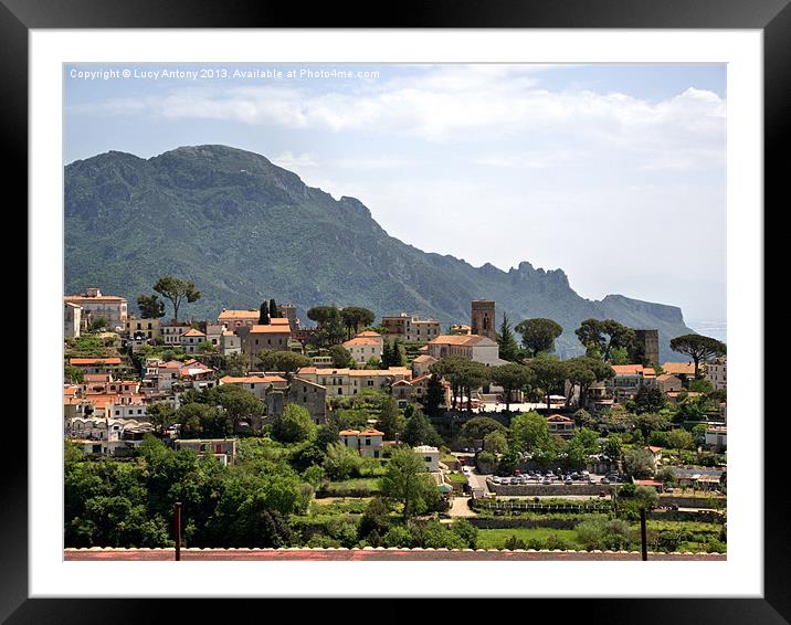 A view of Ravello, Italy Framed Mounted Print by Lucy Antony