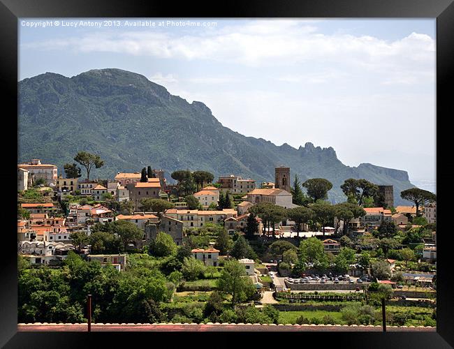 A view of Ravello, Italy Framed Print by Lucy Antony