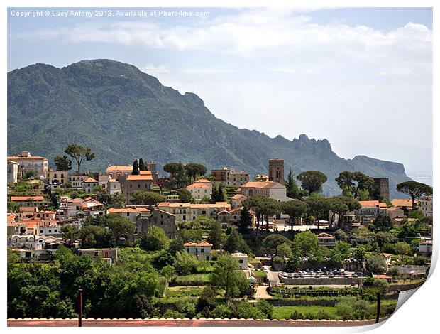 A view of Ravello, Italy Print by Lucy Antony