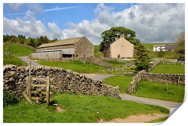 Farm house - Forrest of Bowland Print by Gary Kenyon
