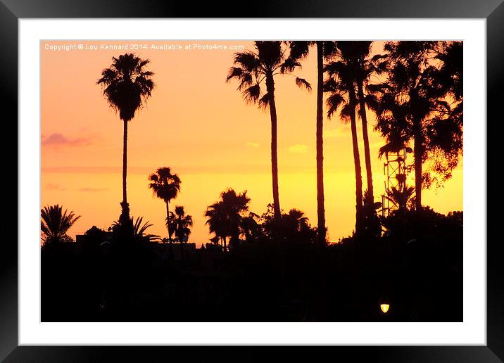 Moroccan Sunset Framed Mounted Print by Lou Kennard
