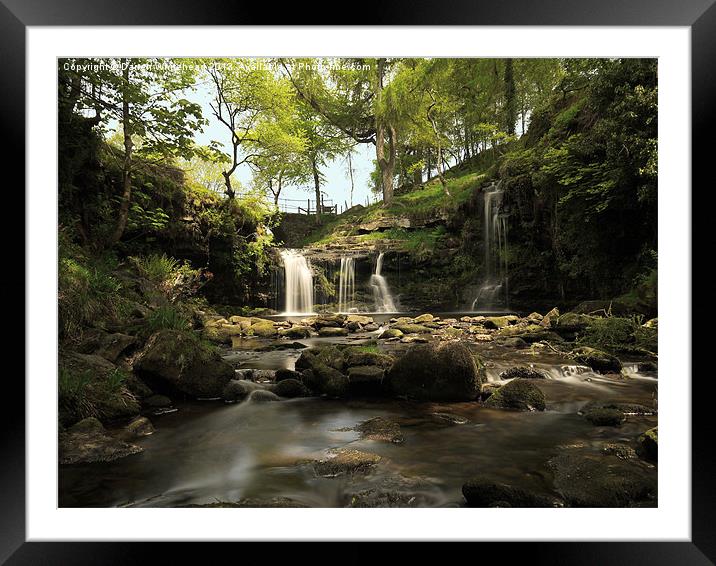 Lumb Falls - Wider Angle Framed Mounted Print by Darren Whitehead