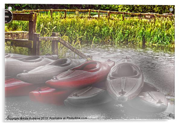 Misty Boats Acrylic by Ade Robbins