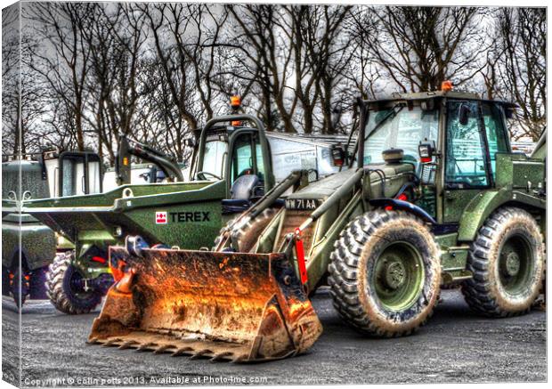 Army construction Canvas Print by colin potts