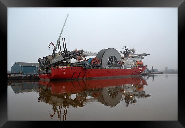 Big Red Boat Framed Print by Shaun Cope