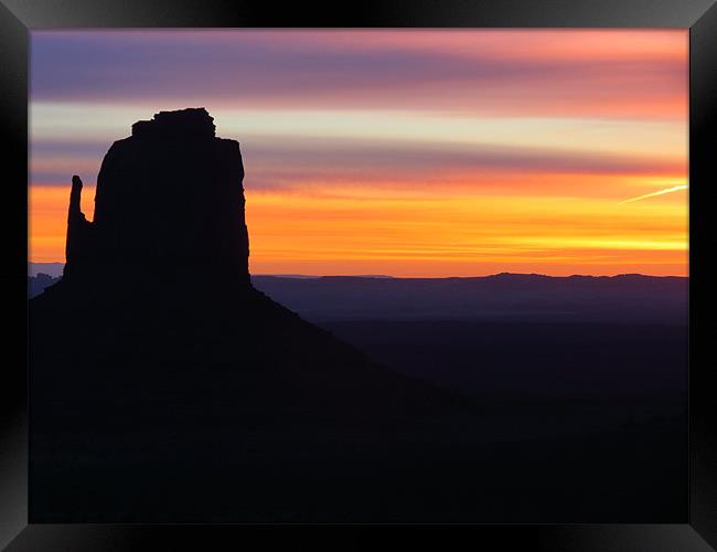 Sunrise at Monument Valley Framed Print by Lois Eley