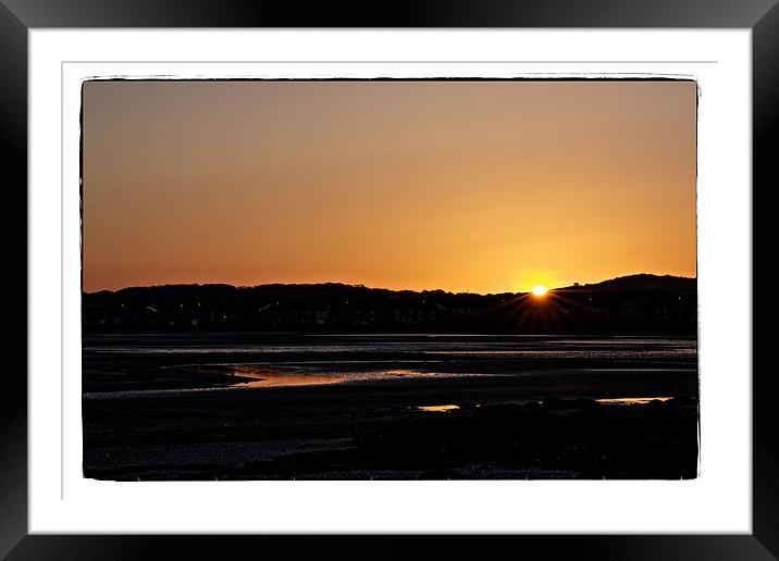 sun coming up Framed Mounted Print by jane dickie