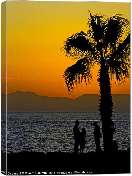 Sunset Discussion Canvas Print by Graeme B