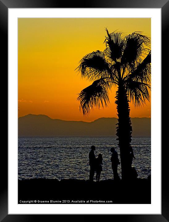 Sunset Discussion Framed Mounted Print by Graeme B