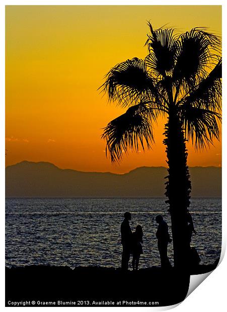 Sunset Discussion Print by Graeme B
