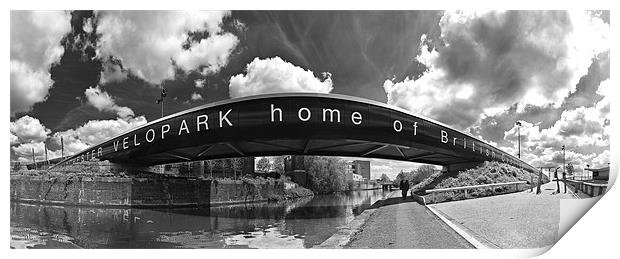 Velodrome Bridge Manchester Print by Gary Lewis