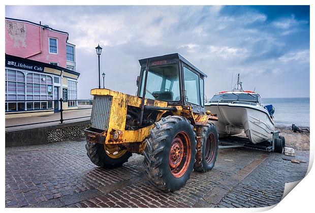 Cromer Tractor Print by Stephen Mole