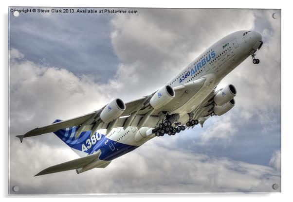 Airbus A380 Acrylic by Steve H Clark